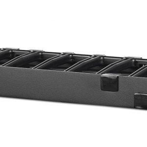 Horizontal Cable Manager, 1U x 4" Deep, Single-Sided with Cover