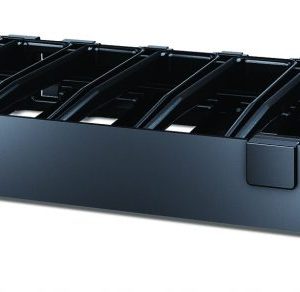 Horizontal Cable Manager, 1U x 6" Deep, Single-Sided with Cover