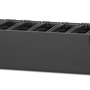 Horizontal Cable Manager, 2U x 4" Deep, Single-Sided with Cover