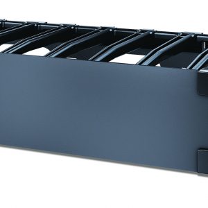 Horizontal Cable Manager, 2U x 6" Deep, Single-Sided with Cove