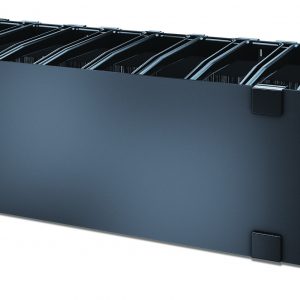 Horizontal Cable Manager, 3U x 6" Deep, Single-Sided with Cover