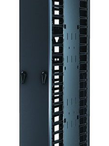 Performance,Vertical Cable Manager for 2 & 4 Post Racks, 84"H x 6"W, Double-Sided with Doors
