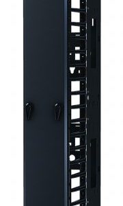Performance,Vertical Cable Manager for 2 & 4 Post Racks, 84"H x 6"W, Single-Sided with Door