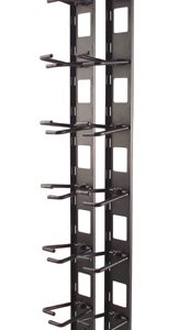 Vertical Cable Organizer, 8 Cable Rings, Zero U