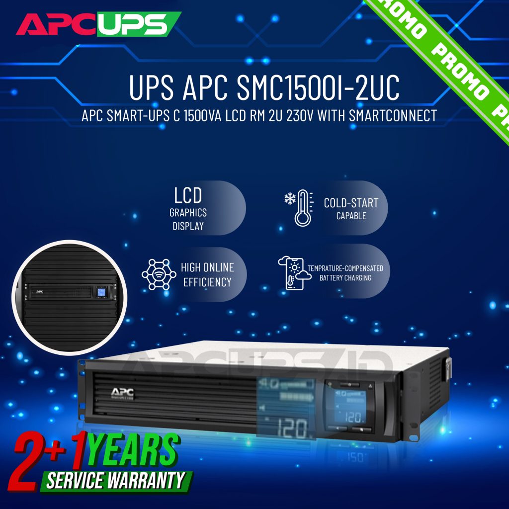 APC Smart-UPS C 1500VA LCD RM 2U 230V with SmartConnect - APC UPS