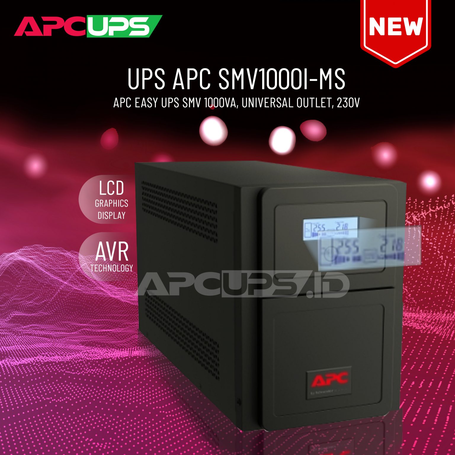 APC Easy UPS SMV 1000VA, Universal Outlet, 230V APC UPS