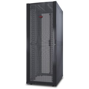 APC NetShelter SX, Networking Rack Enclosure, 42U, Black, 1991H x 750W x 1070D mm with Casters, Feet, Vertical Cable Managers, Side Panels